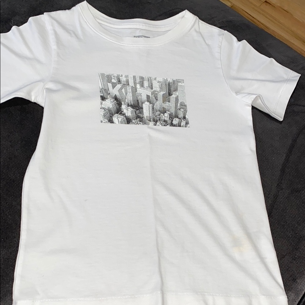 Kith White Short Sleeve Tee with Graphic Print